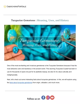 Turquoise Stone Are The Best Gemstones