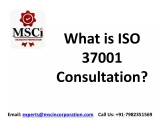 What is ISO 37001 Consultation