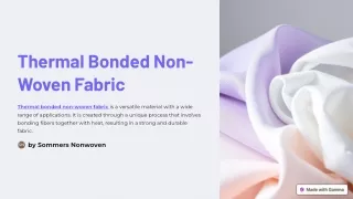 Thermal-Bonded-Non-Woven-Fabric