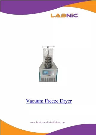 Vacuum Freeze Dryer 0.8 L
