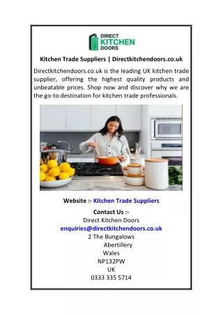 Kitchen Trade Suppliers  Directkitchendoors.co.uk