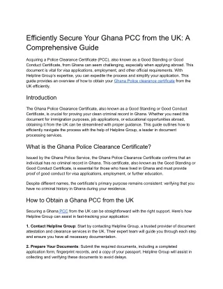 Efficiently Securing Your Ghana PCC from the UK_ A Comprehensive Guide