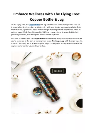 Buy Print Copper Bottle & Jug for Stylish & Healthy Hydration