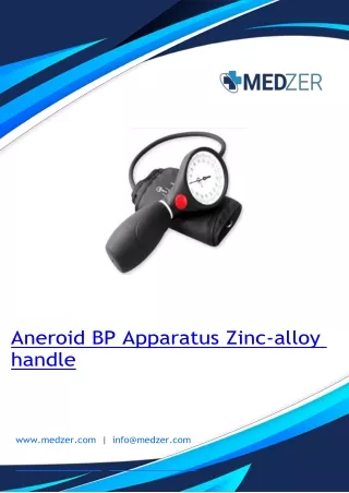 Aneroid BP Apparatus Zinc-alloy handle