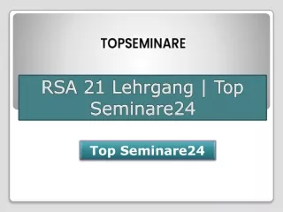 RSA 21 Lehrgang