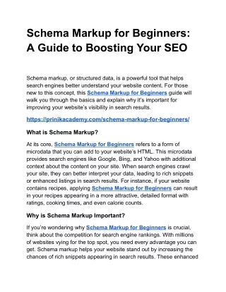 Schema Markup for Beginners: A Simple Guide to Boosting Your SEO