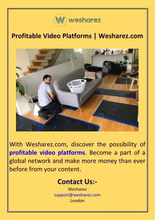 Profitable Video Platforms  Wesharez.com