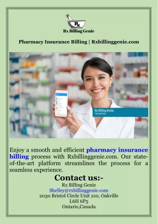 Pharmacy Insurance Billing  Rxbillinggenie.com