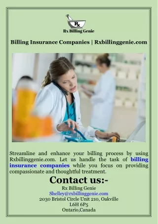 Billing Insurance Companies  Rxbillinggenie.com