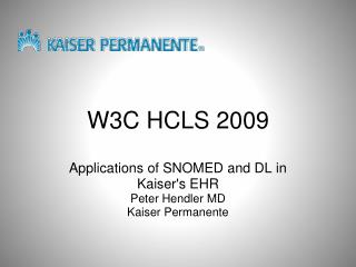 W3C HCLS 2009