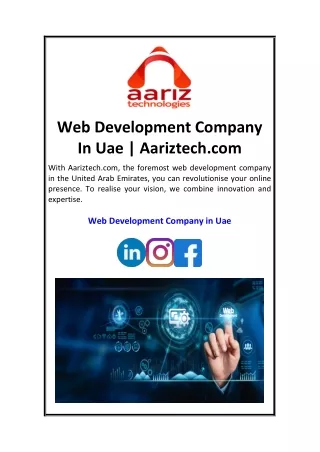 Web Development Company In Uae  Aariztech.com