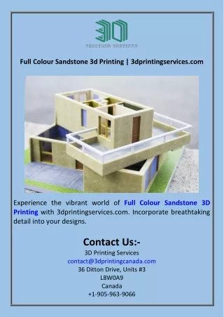 Full Colour Sandstone 3d Printing  3dprintingservices.com