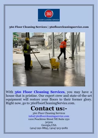 360 Floor Cleaning Services  360floorcleaningservice.com