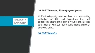 3d Wall Tapestry  Factorytapestry.com