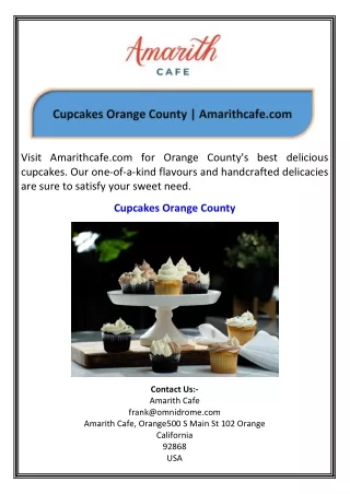 Cupcakes Orange County Amarithcafe.com