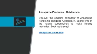 Annapurna Panorama  Outdoers.in