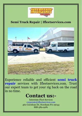 Semi Truck Repair  Ifleetservices.com