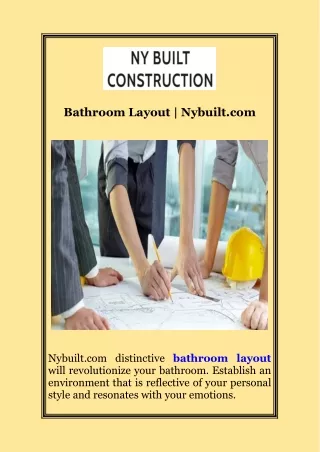 Bathroom Layout  Nybuilt.com