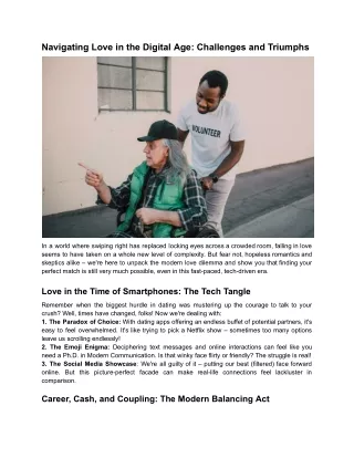 Navigating Love in the Digital Age_ Challenges and Triumphs