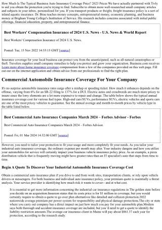 Just How Much Does Commercial Automobile Insurance Coverage Expense By States?