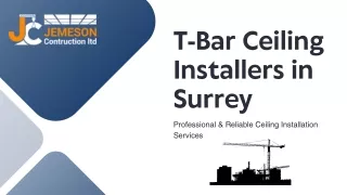T-Bar Ceiling Installers in Surrey