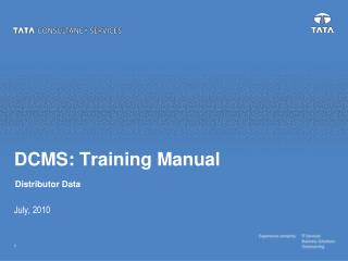 DCMS: Training Manual