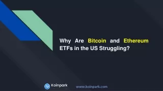 Why Are Bitcoin and Ethereum ETFs in the US Struggling