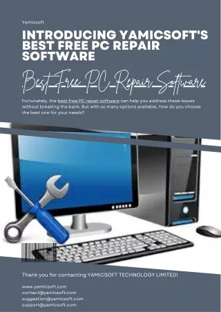 Introducing Yamicsoft's Best Free PC Repair Software