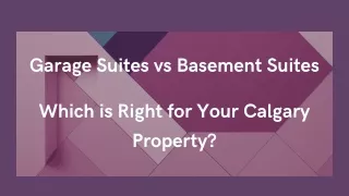 Garage Suites vs. Basement Suites Which is Right for Your Calgary Property