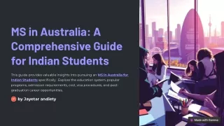 A Comprehensive MS in Australia for Indian Students
