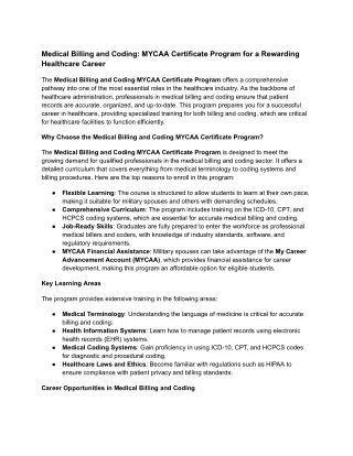 Medical Billing and Coding_ MYCAA Certificate Program for a Rewarding Healthcare Career