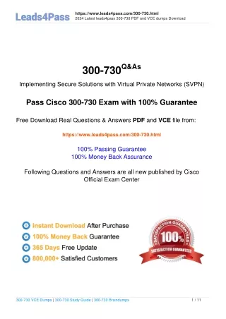 [September Materials] Latest sharing of Cisco 300-730 dumps exam practice questi
