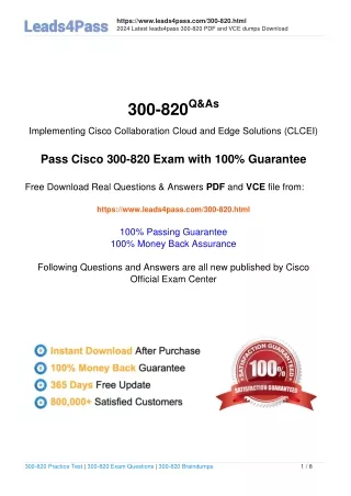 [September Materials] Latest sharing of Cisco 300-820 dumps exam practice questi