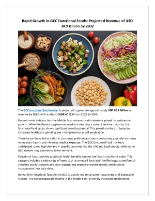 GCC Functional Foods Market