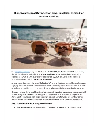 Sunglasses Market