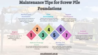 Maintenance Tips for Screw Pile Foundations