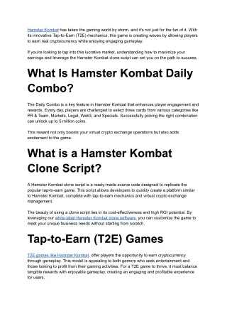 Tap To Earn like Hamster Kombat  Grow Your Earnings in Hamster Kombat..!