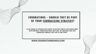 Foundation Funding: Effective Strategies for Nonprofit and Foundation Fundraisin