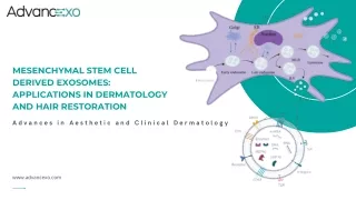 Mesenchymal Stem Cell Derived Exosomes: Applications in Dermatology