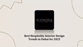 Best Hospitality Interior Design Trends in Dubai for 2025