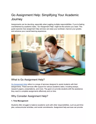 Go Assignment Help_ Simplifying Your Academic Journey