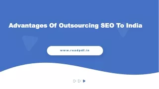 Advantages Of Outsourcing SEO To India