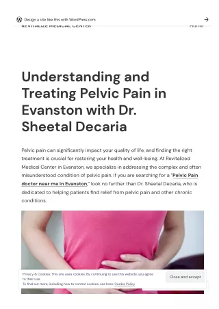 Understanding and Treating Pelvic Pain in Evanston with Dr. Sheetal Decaria