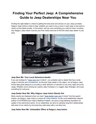 Finding Your Perfect Jeep_ A Comprehensive Guide to Jeep Dealerships Near You