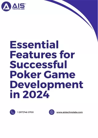 Essential Features for Successful Poker Game Development in 2024