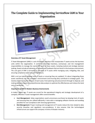 The Complete Guide to Implementing ServiceNow IAM in Your Organization