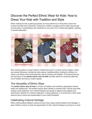 Blog 25_ Perfect Ethnic Wear for Kids - TJLK blog