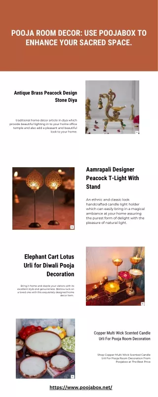 Pooja Room Decor Use Poojabox to Enhance Your Sacred Space.