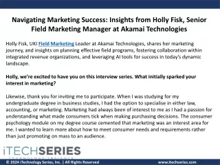 Interview with Holly Fisk, Senior Field Marketing Manager at Akamai Technologies