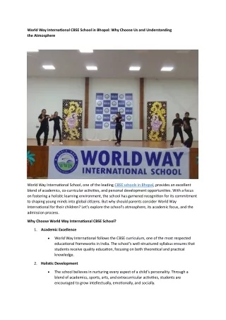 World Way International CBSE School in Bhopal (1)